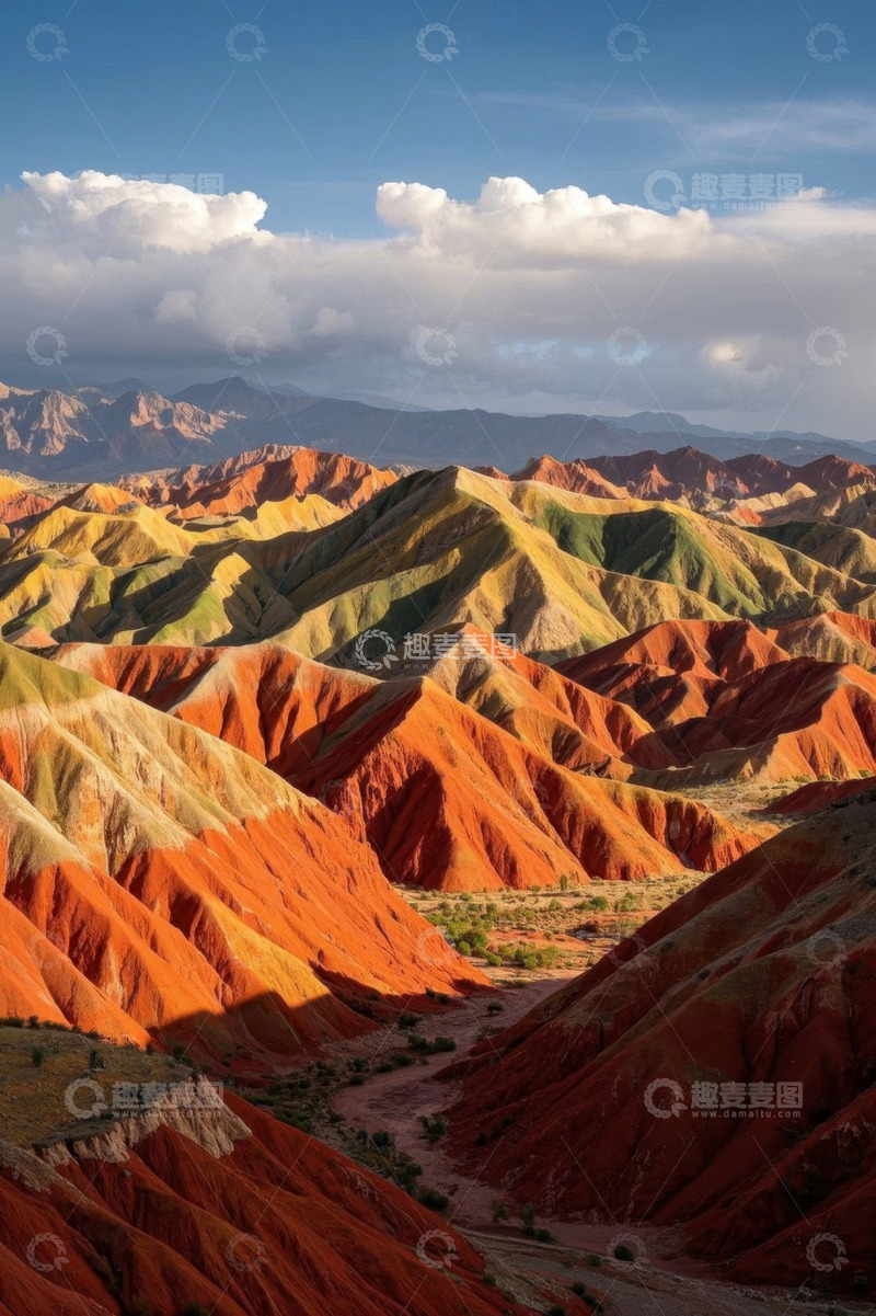 高清大图下载【趣麦麦图】张掖七彩斑斓山丘风光