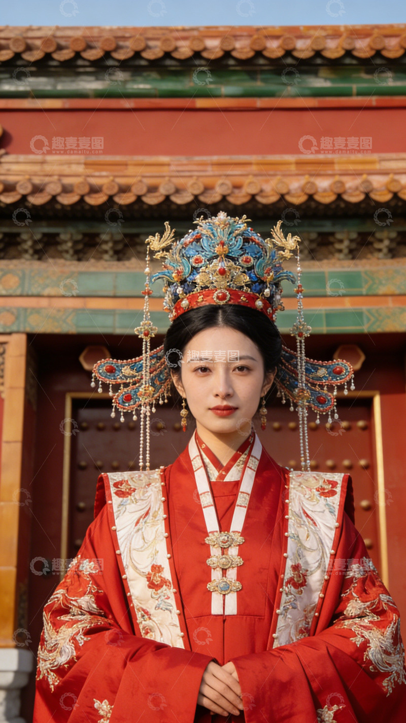 高清大图下载【趣麦麦图】故宫古风汉服美人写真