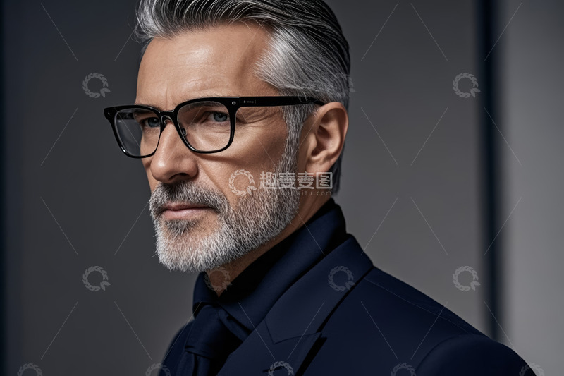 高清大图下载【趣麦麦图】成熟男士商务肖像特写