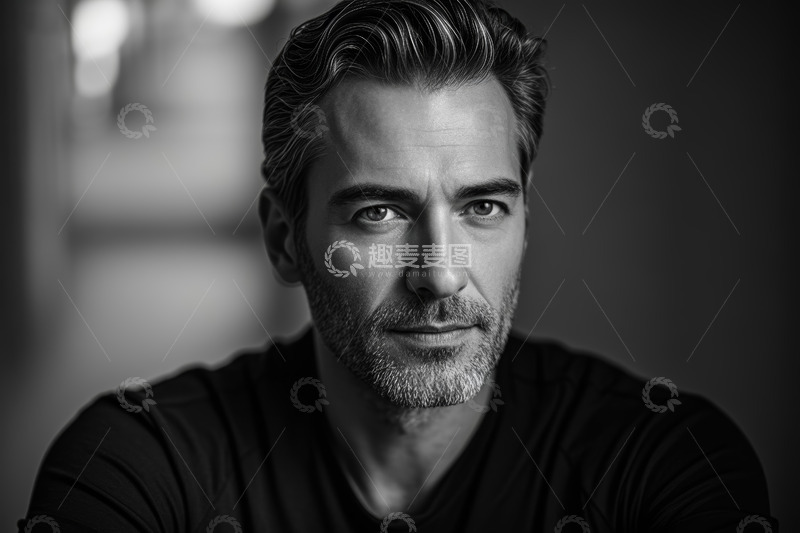 高清大图下载【趣麦麦图】成熟男人面部特写肖像