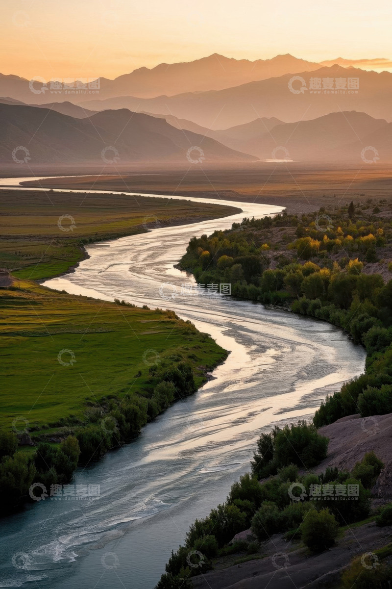 高清大图下载【趣麦麦图】河流山川自然风光全景