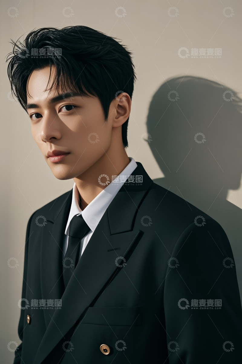 高清大图下载【趣麦麦图】穿西装男士半身肖像