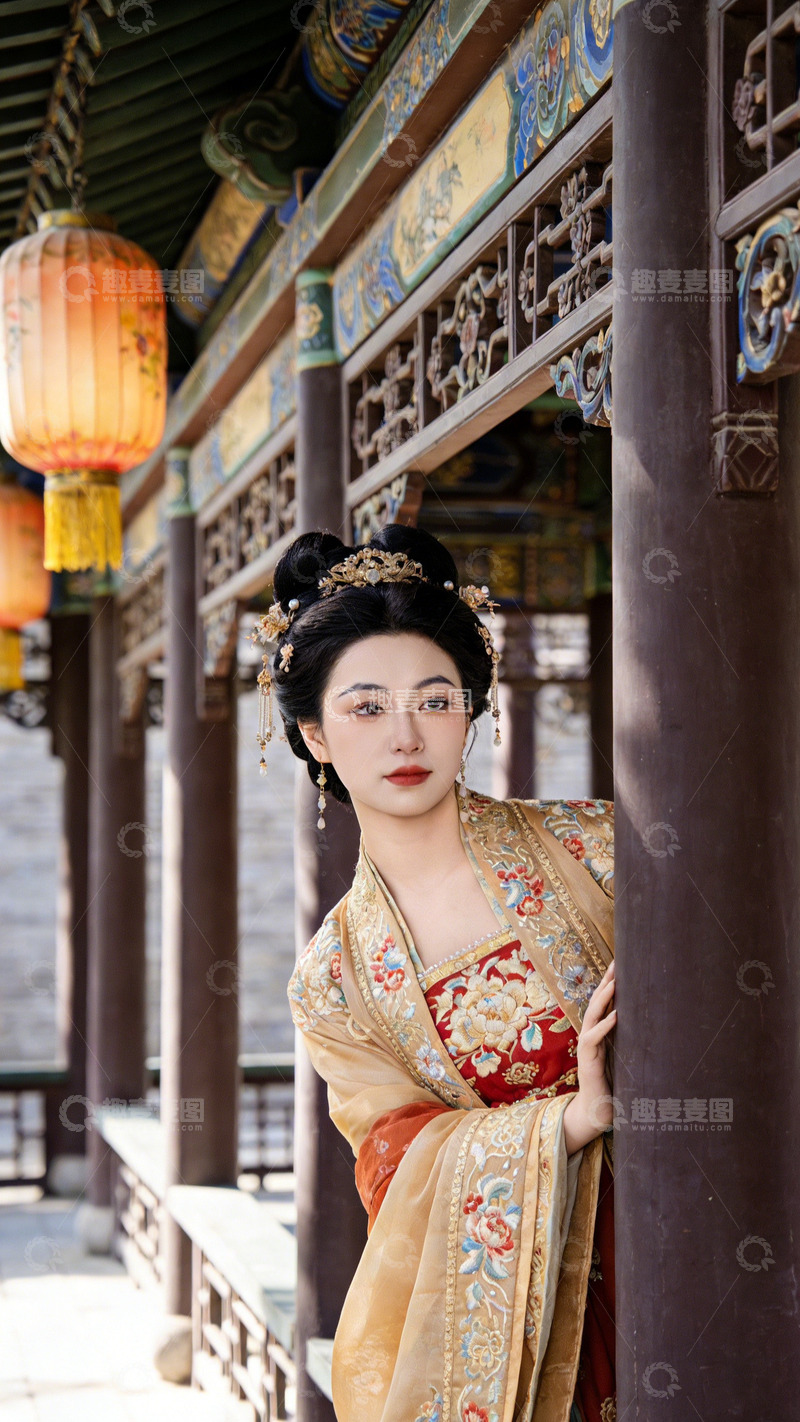 高清大图下载【趣麦麦图】古装美女传统建筑摄影