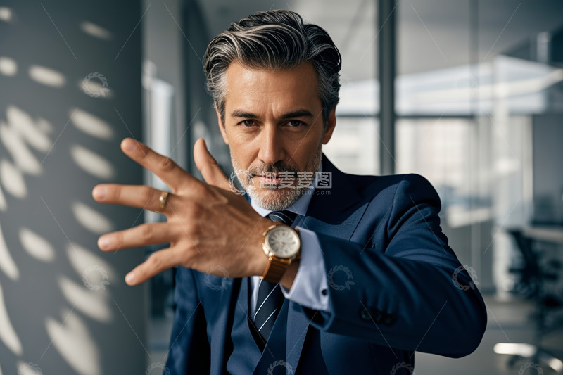 高清大图下载【趣麦麦图】商务男士办公室手势动作