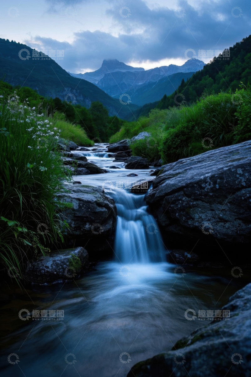 高清大图下载【趣麦麦图】山间溪流自然风光