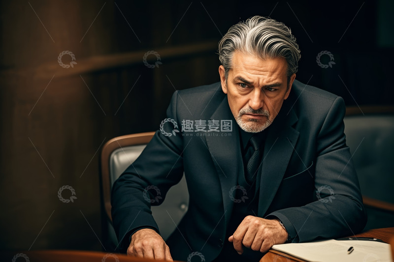 高清大图下载【趣麦麦图】西装男士专注办公场景