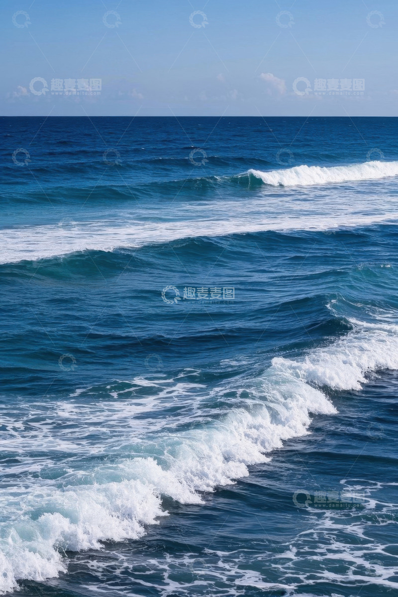高清大图下载【趣麦麦图】蓝色海洋海浪景象
