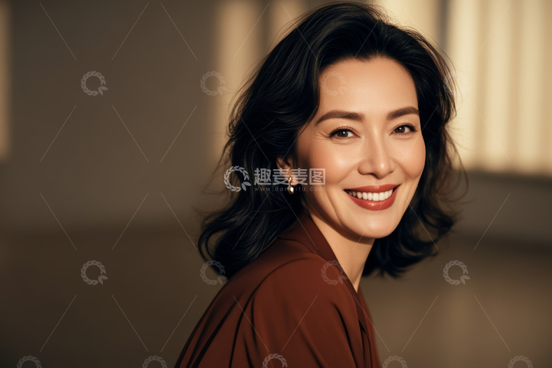 高清大图下载【趣麦麦图】微笑亚洲女性人物肖像