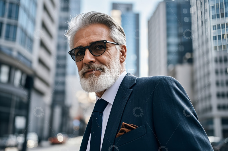 高清大图下载【趣麦麦图】城市中穿西装的成熟男士