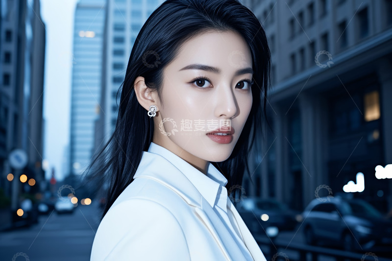 高清大图下载【趣麦麦图】都市街头时尚女性肖像