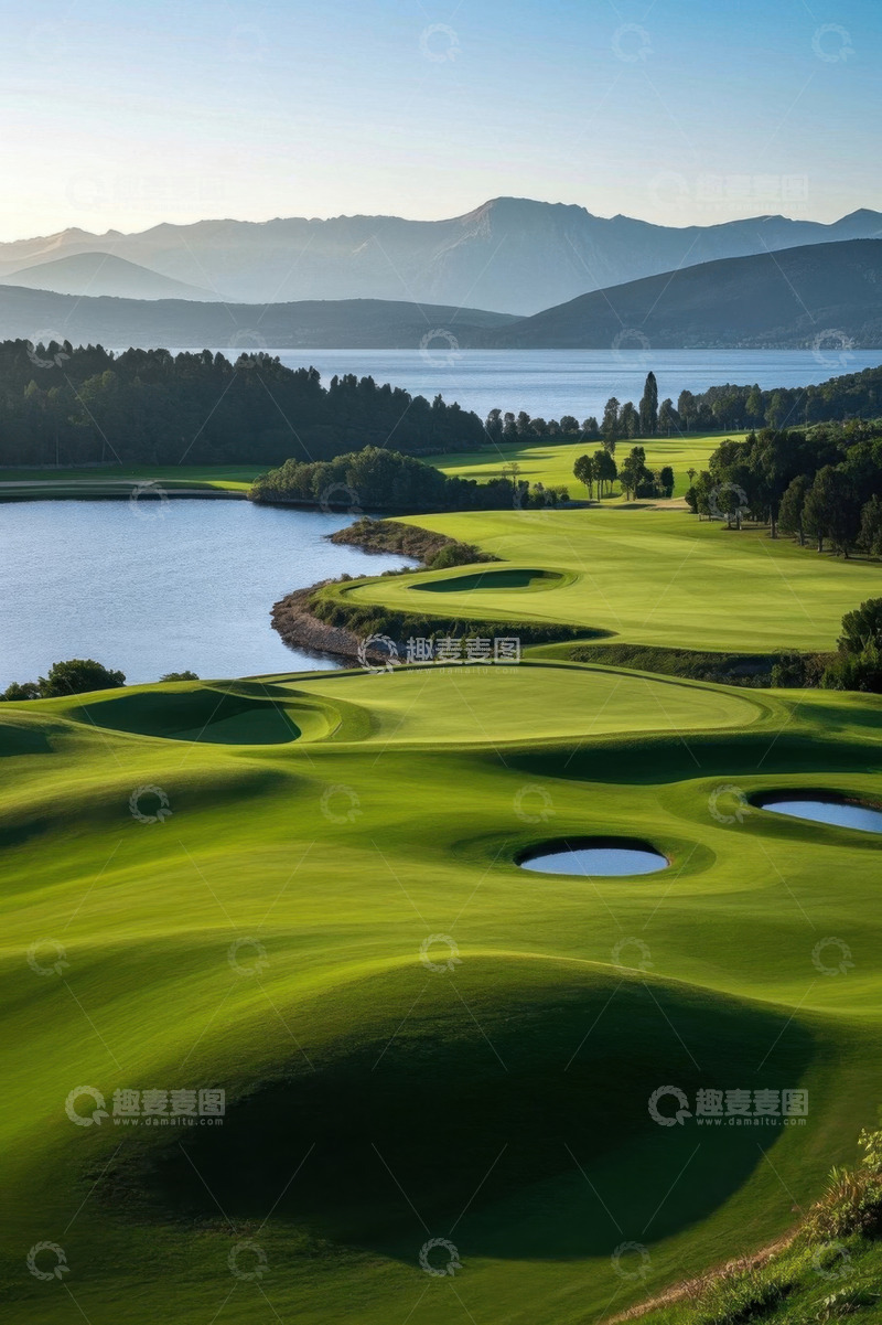 高清大图下载【趣麦麦图】自然风光中的高尔夫球场
