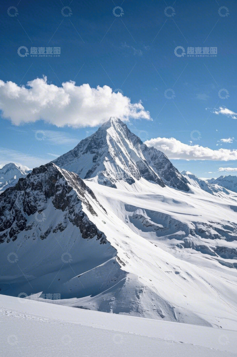 高清大图下载【趣麦麦图】雪山风光全景
