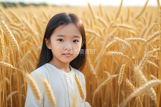麦田中的小女孩