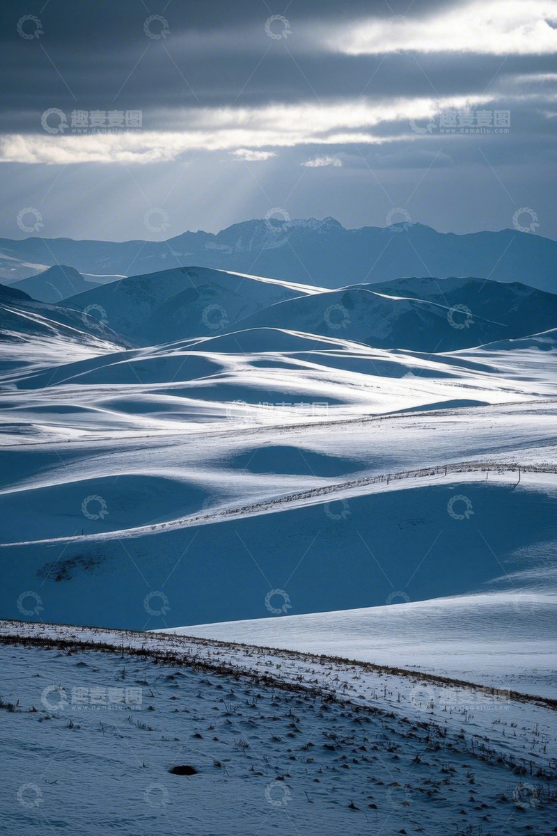 高清大图下载【趣麦麦图】户外雪山雪景全景