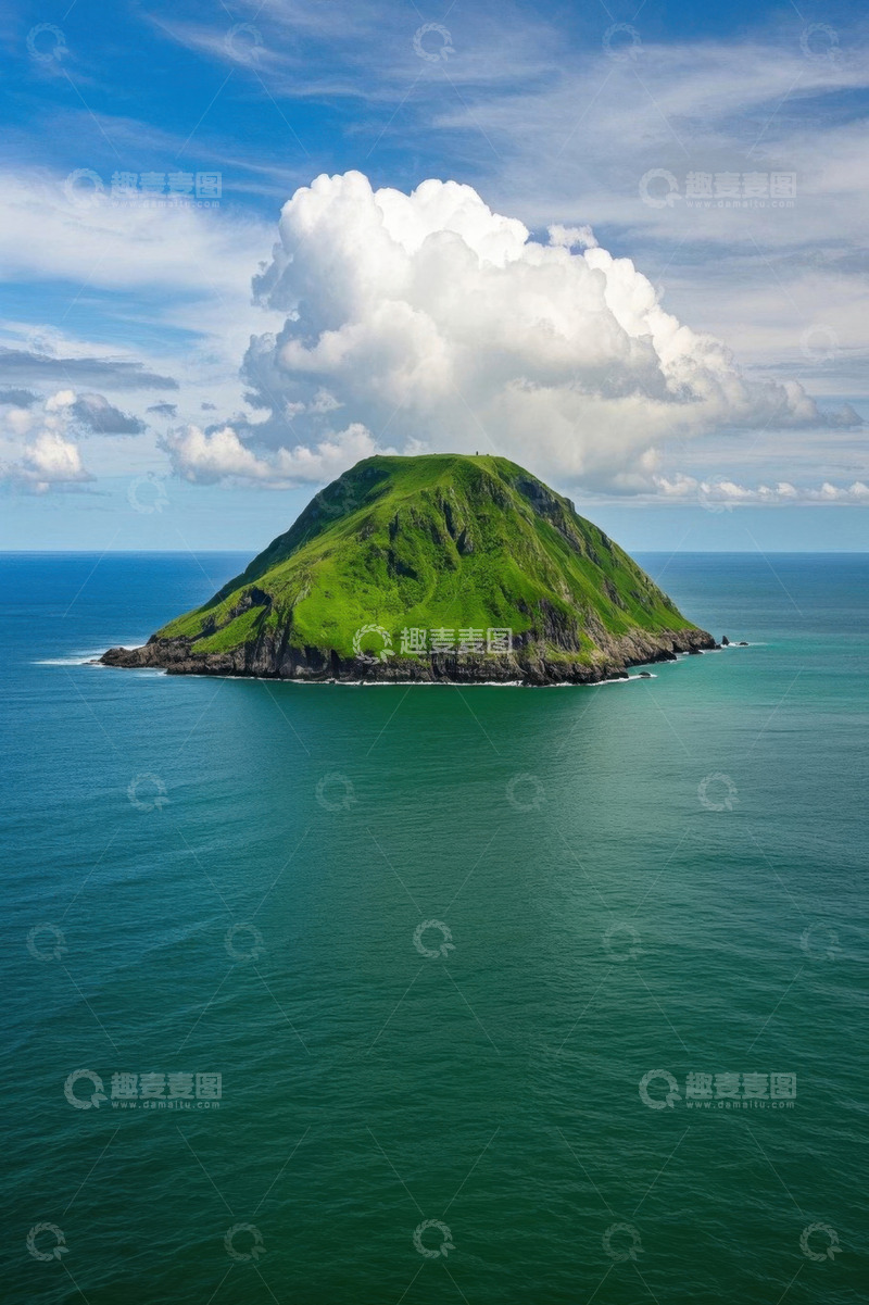 高清大图下载【趣麦麦图】海上孤岛自然景观