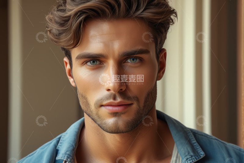 高清大图下载【趣麦麦图】男士特写肖像