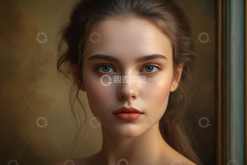 高清大图下载【趣麦麦图】美丽女性人物肖像特写