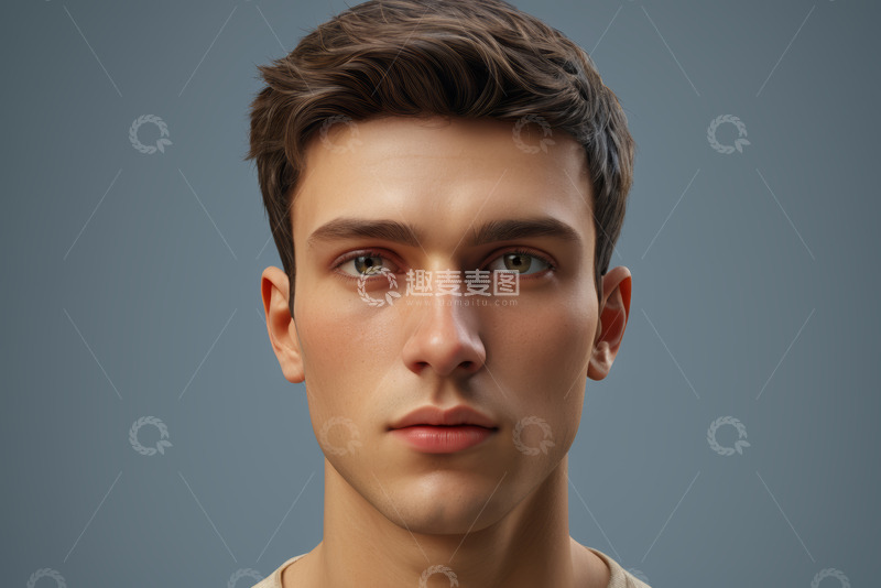 高清大图下载【趣麦麦图】男性人物肖像特写
