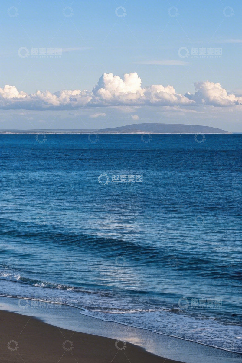 高清大图下载【趣麦麦图】海边蓝色海洋与天空风景