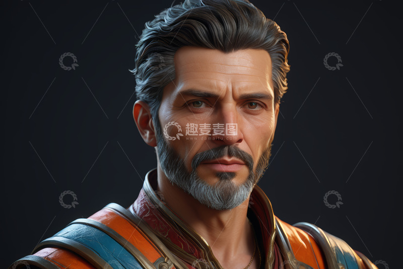 高清大图下载【趣麦麦图】成熟男性角色肖像