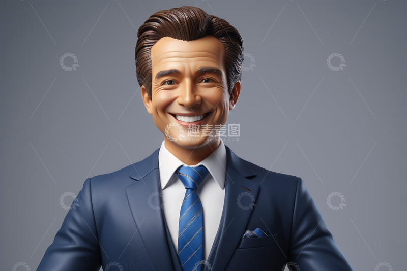 高清大图下载【趣麦麦图】微笑的商务男士形象