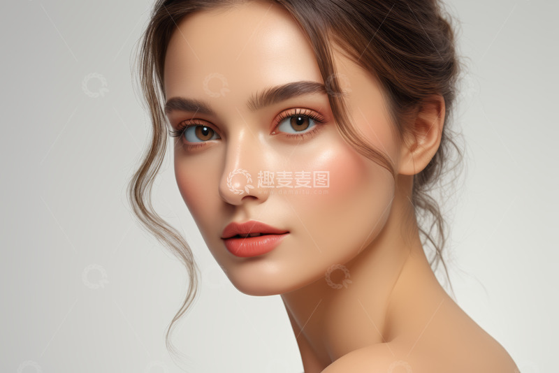 高清大图下载【趣麦麦图】女性面部特写素材