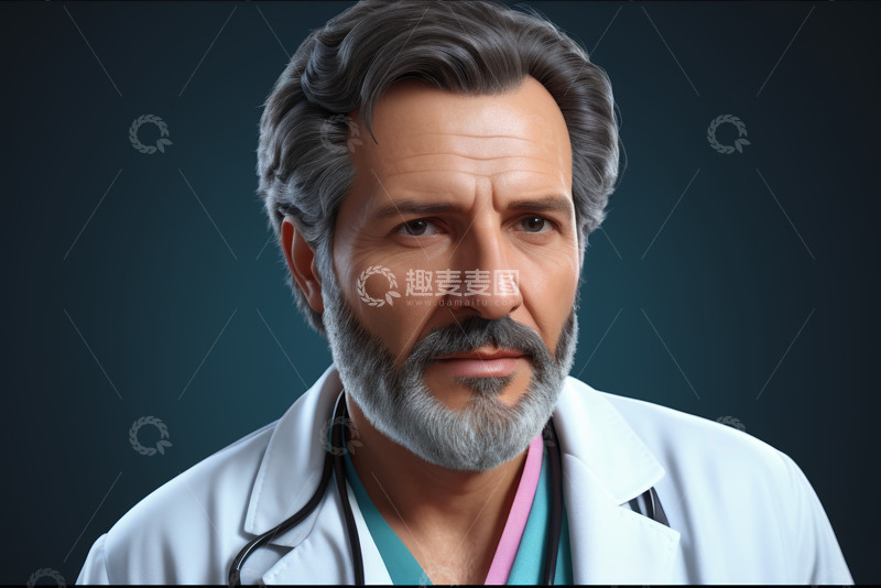 高清大图下载【趣麦麦图】男医生半身肖像