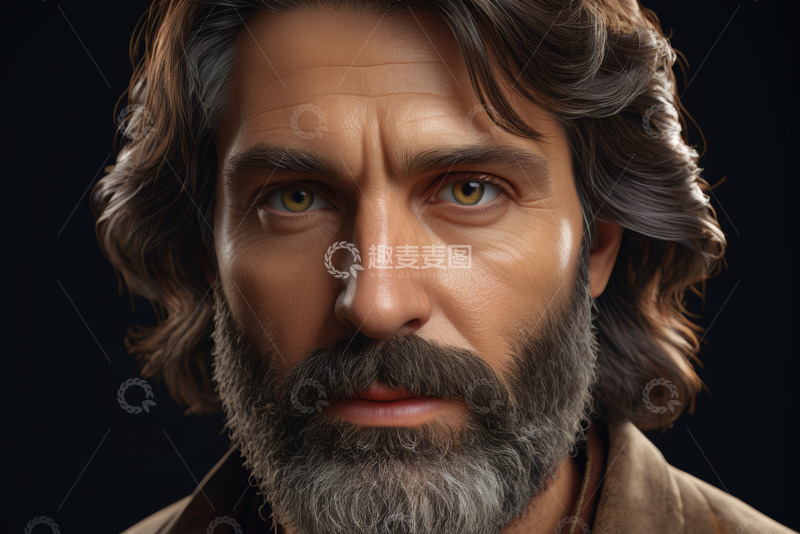 高清大图下载【趣麦麦图】男性面部特写