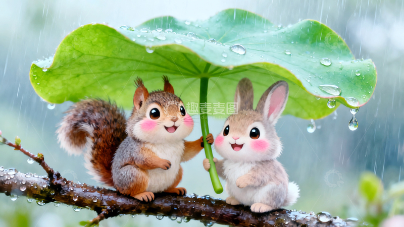 高清大图下载【趣麦麦图】Q版可爱鼠兔