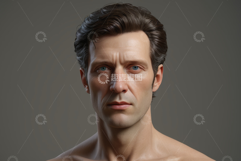 高清大图下载【趣麦麦图】男性半身肖像特写