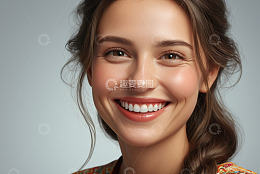 微笑年轻女性人物肖像