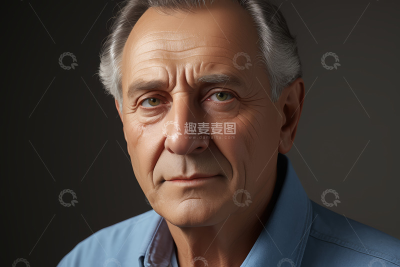高清大图下载【趣麦麦图】老年男性人物肖像特写