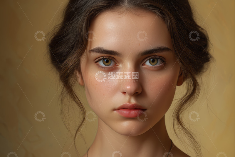 高清大图下载【趣麦麦图】美丽女性人物肖像特写