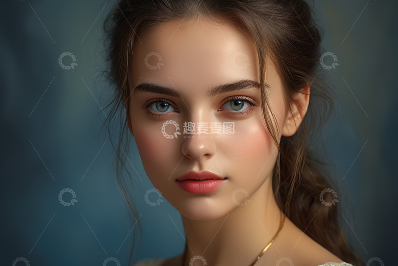 高清大图下载【趣麦麦图】美丽女性肖像特写