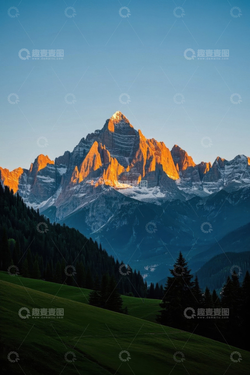 高清大图下载【趣麦麦图】阿尔卑斯山自然风光