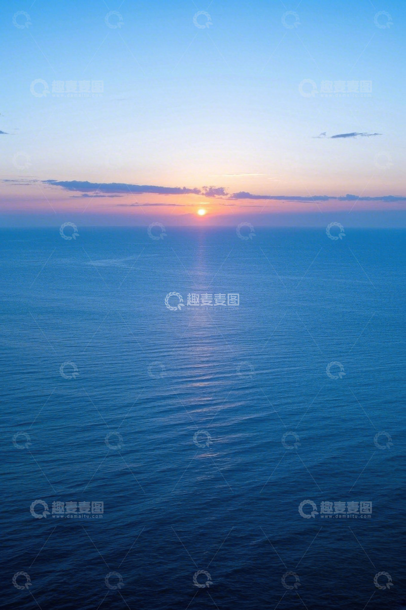 高清大图下载【趣麦麦图】海上日出全景