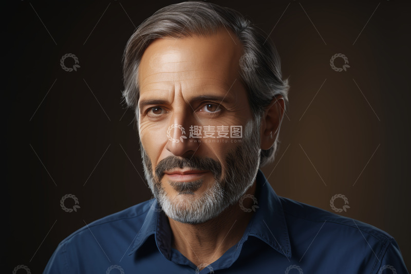 高清大图下载【趣麦麦图】成熟男性肖像特写