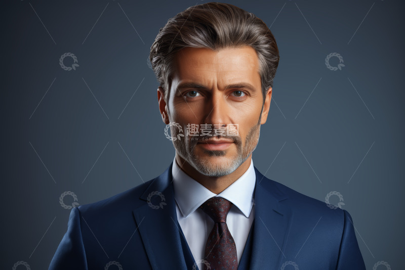高清大图下载【趣麦麦图】穿着西装的商务男士肖像
