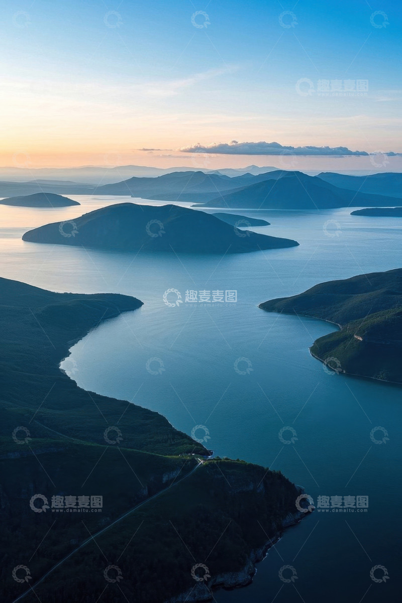 高清大图下载【趣麦麦图】航拍山水湖泊自然风光