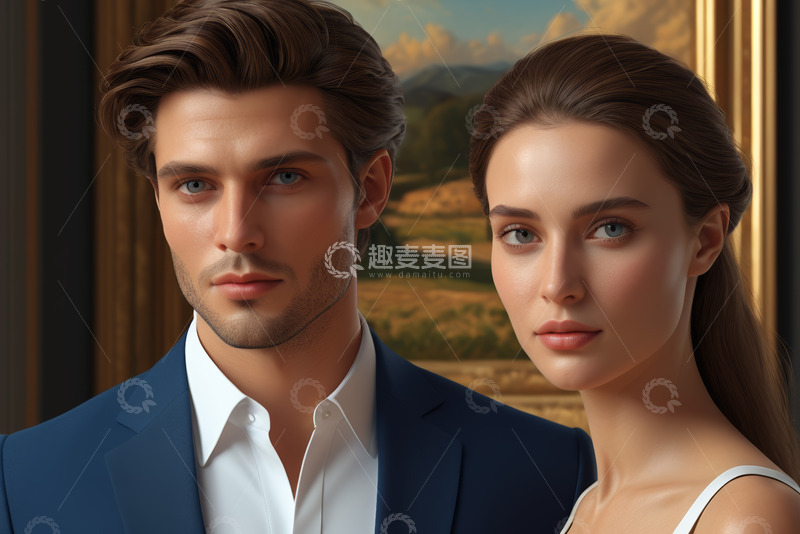 高清大图下载【趣麦麦图】男女正装人物肖像