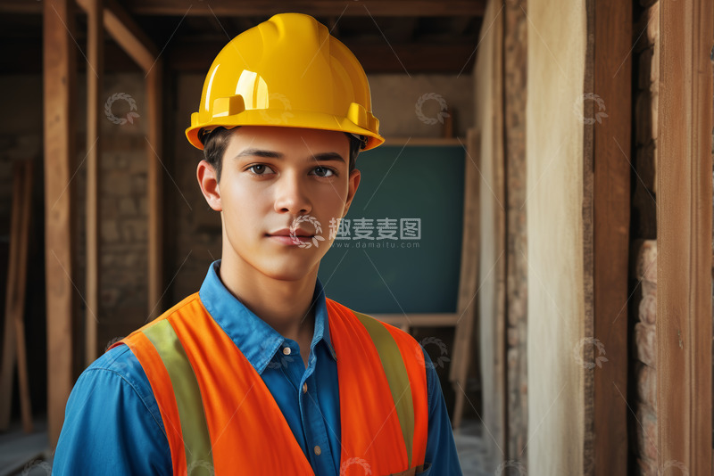 高清大图下载【趣麦麦图】建筑工地工人肖像