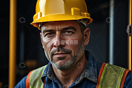 戴安全帽的工人职业形象