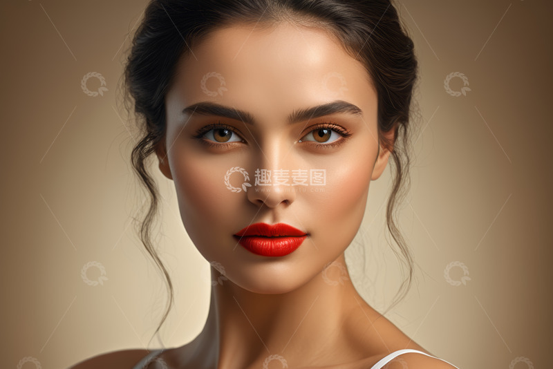 高清大图下载【趣麦麦图】美丽女性面部特写