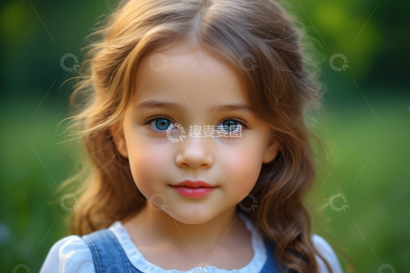 高清大图下载【趣麦麦图】小女孩户外近景肖像