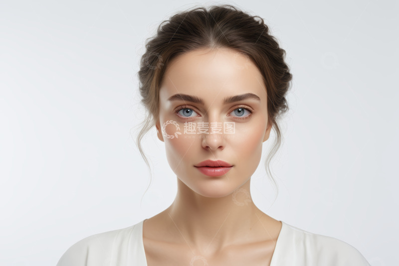 高清大图下载【趣麦麦图】女性面部特写肖像