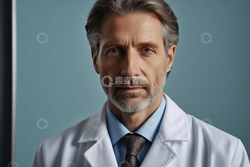 高清大图下载【趣麦麦图】穿白大褂的成熟男性医生
