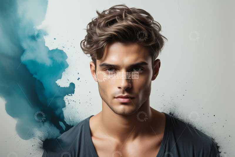 高清大图下载【趣麦麦图】男性人物肖像特写