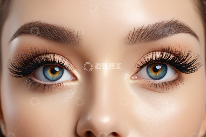 高清大图下载【趣麦麦图】女性眼部特写