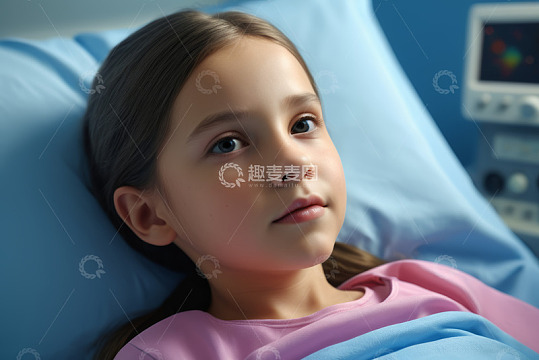 病床上的小女孩
