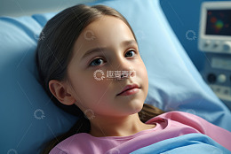 病床上的小女孩